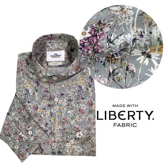 LIBERTY/リバティ フラワー柄長袖シャツ