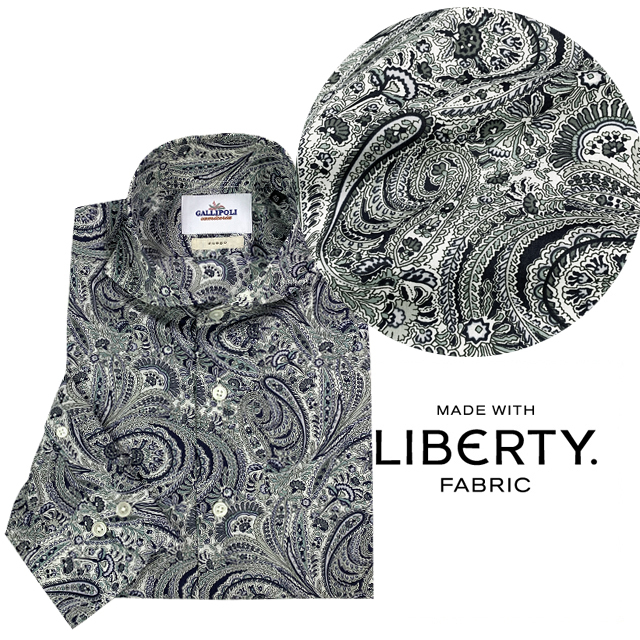 LIBERTY/リバティ ペイズリー柄長袖シャツ