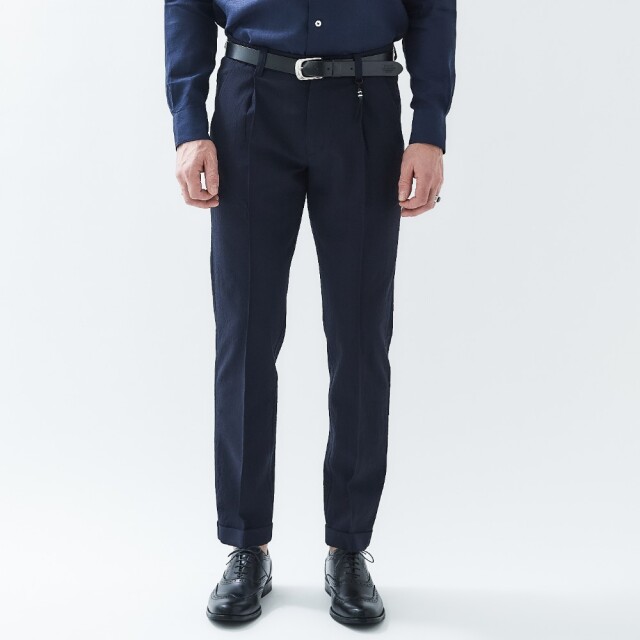 LUCENTE SUMMER WOOL 1PLEATS PANTS (UNO) ルチェンテ・サマーウールワンプリーツパンツ(ウーノ)